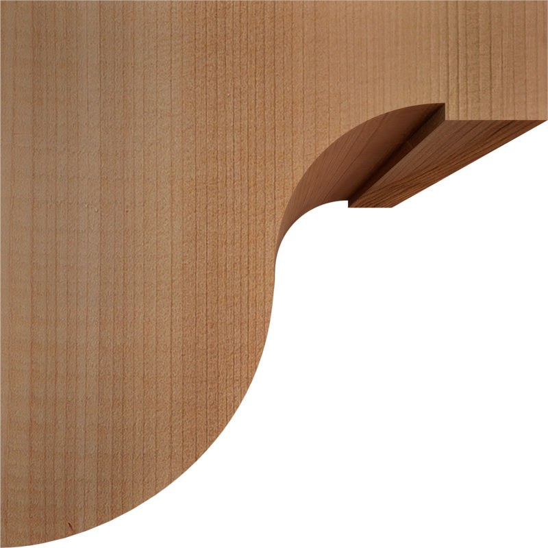 Del Monte Corbel, H 6 po x l 5,5 po x P 6 po, Lisse, Cèdre rouge