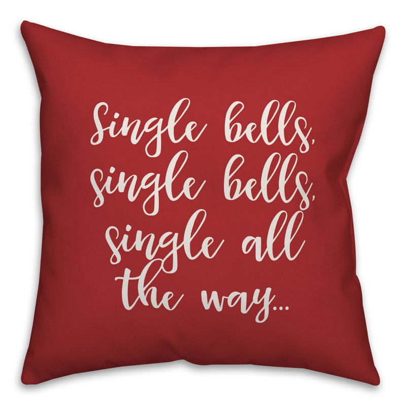  Single All the Way Throw Pillow, Red, Pillow Cover