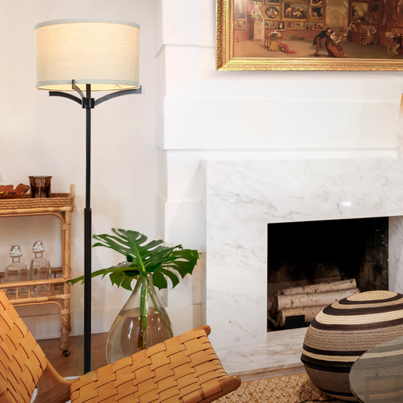 62'' Black LED Traditional Floor Lamp