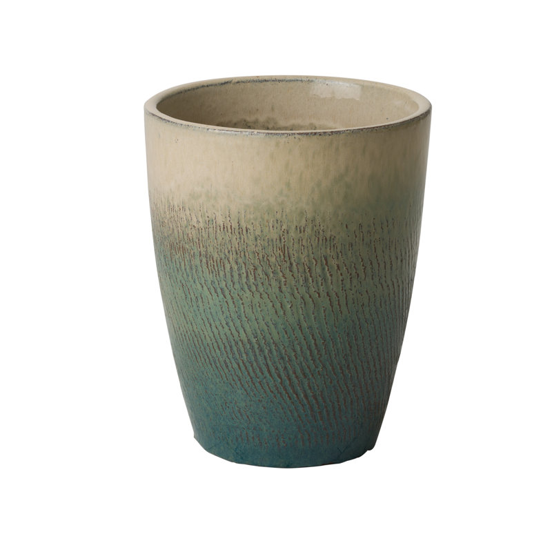 Aruba Ceramic Pot Planter, 12" H x 9.5" W x 9.5" D