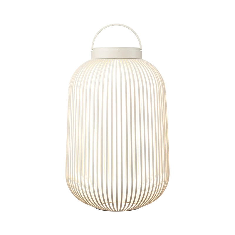 Steel Lamp, Silk Grey, 49cm H x 31cm W x 31cm D