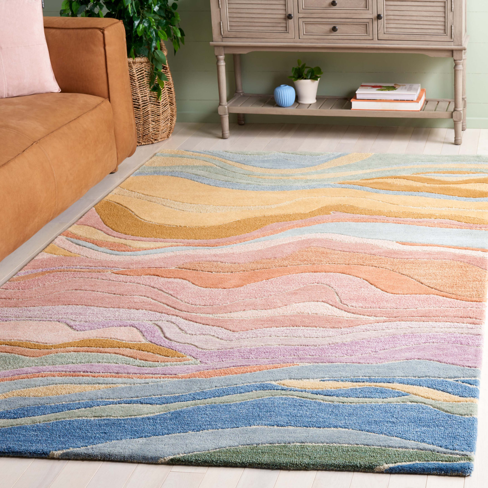 Hand-Tufted Abstract Rug, Rectangle 10' x 14'
