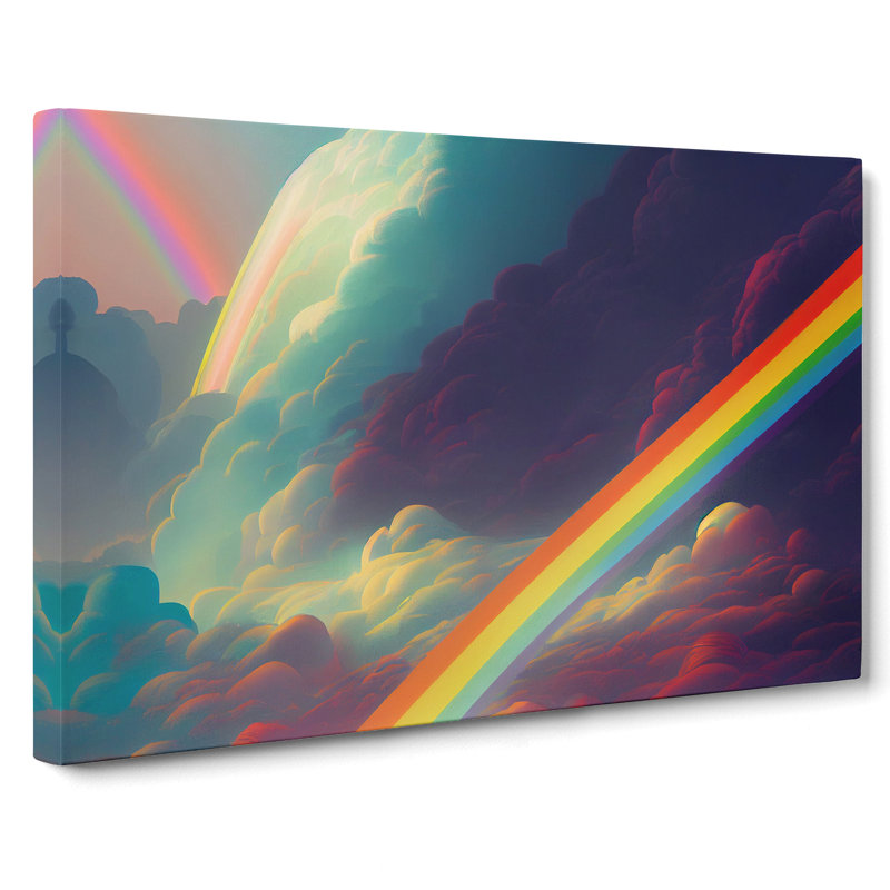 Rainbow Through The Clouds Vol.1 - Wrapped Canvas, 50cm H x 76cm W x 3cm D