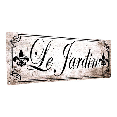" Distressed, French Le Jardin "
