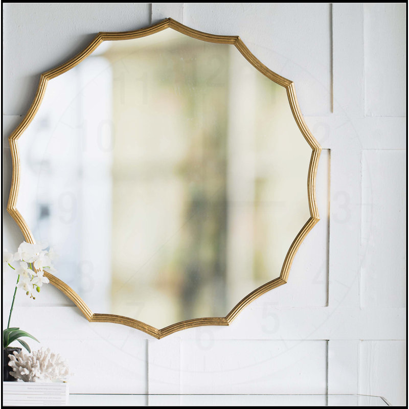 Magnifique miroir mural avec motif soleil levant, idéal pour la décoration de la maison et du bureau.