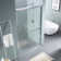 48'' W x 76'' H Bypass Semi-Frameless Shower Door with Clear Glass