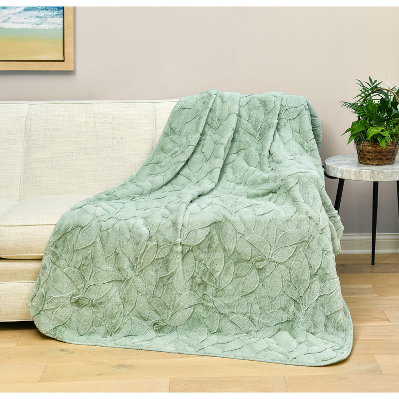 HGTV Jacquard Throw Blanket, Green