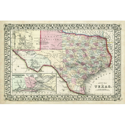 " Johnson's Map Of Texas " by Johnson