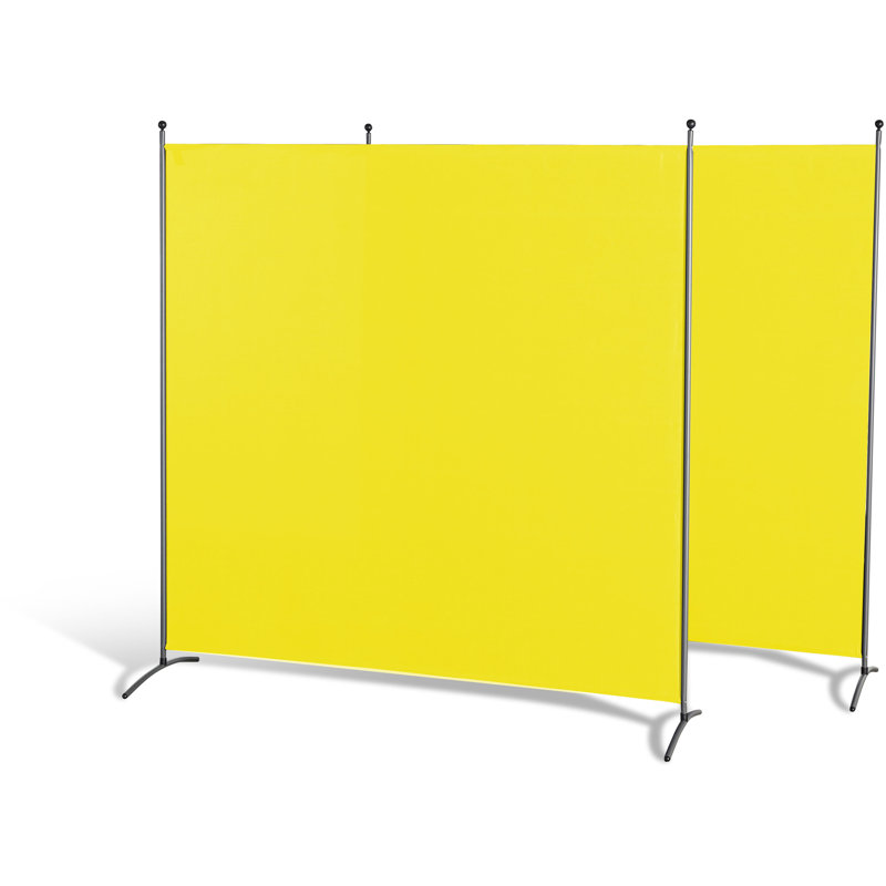 Deissy 180cm W x 180cm H Single Panel Room Divider, Yellow