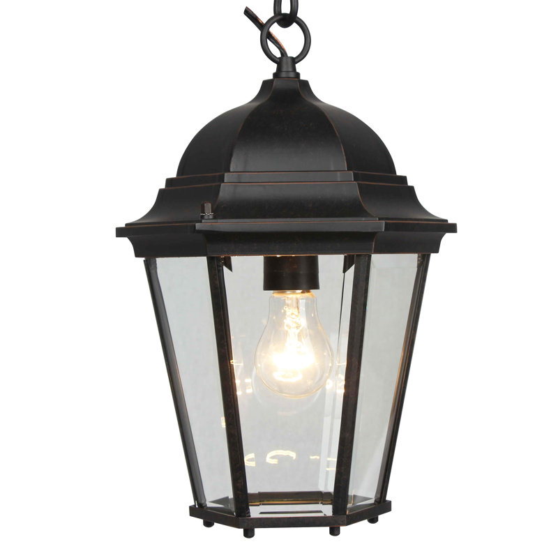 Lanterne suspendue d’extérieur 1 luminosité Sprouse, Bronze huilé