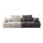 Modern Sofa 86.6″ Large  Two Seat Sofa, Upholstered,Paired With Grey Suede Fabric-1394983412