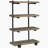 Black and rustic oak 4-layer wall shelf-1288981506