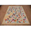 Tapis art déco à motif végétal 8 x 10