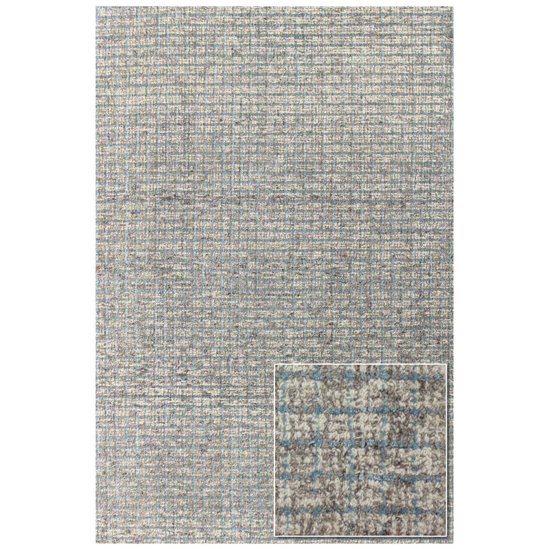 Tapis unique nouvel âge 6 pi x 8 pi 6 po Matrix en bleu / ivoire / brun Matrix