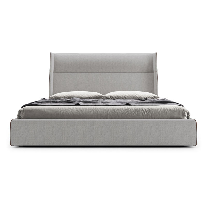 Glennon Upholstered Sleigh Bed, Queen, Gris