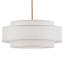 Lustre tambour moderne à 6 lumières avec abat-jour en lin