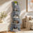 Elegant Bookcase,Spacious Wall Corner Bookshelf