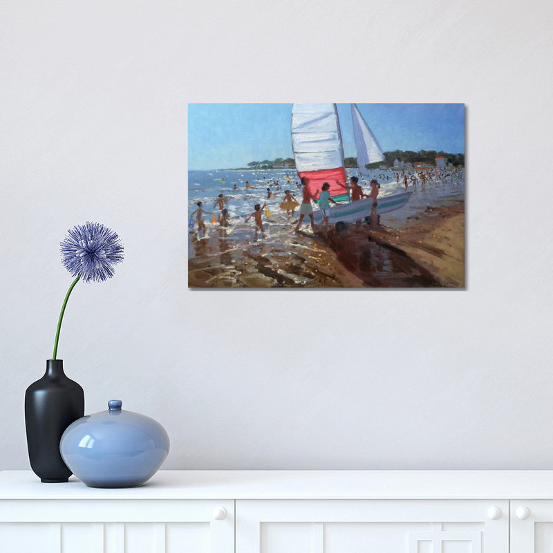 Sailboat, Palais Sur Mer by Andrew Macara - Wrapped Canvas Print, 30.48 cm H x 45.72 cm W