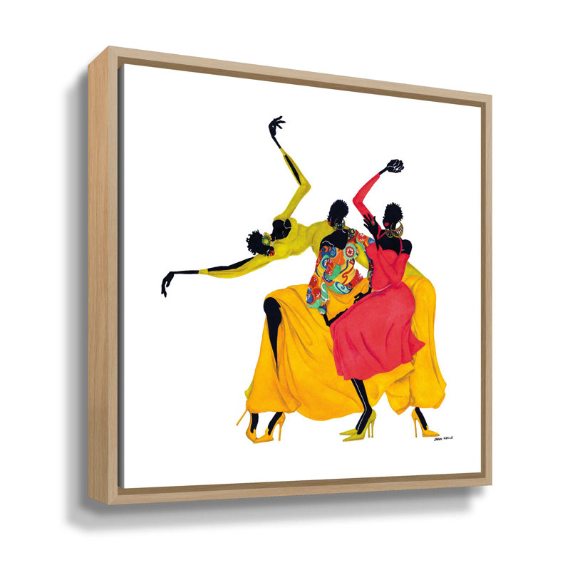 «Go Sally Go» par Shan sKelly, reproduction sur toile, H 10 po x l 10 po x P 2 po, Cadre flottant chêne blanc