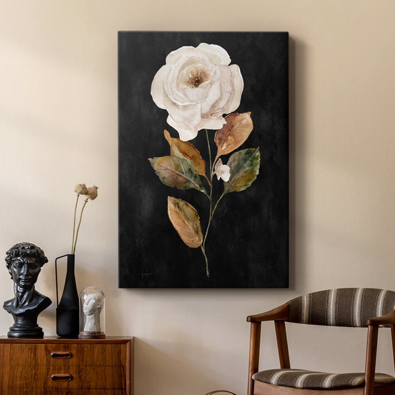 Botanical on Black Wash II - galerie sur mesure Cavas, H 12 po x l 8 po