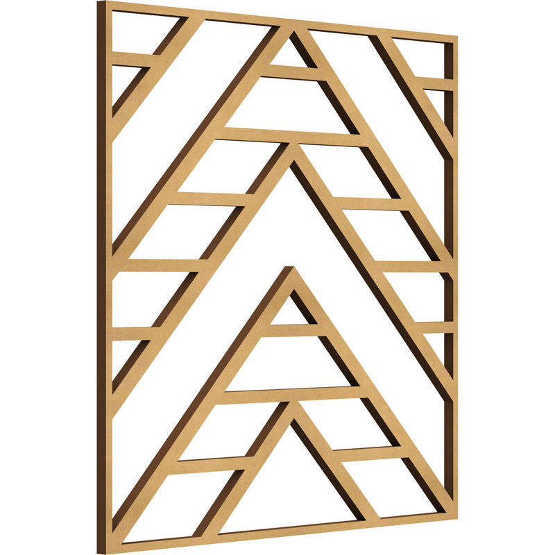 Panneaux muraux décoratifs en bois Gilcrest, Jaune, H 7 3/8 po x l 7 3/8 po x P 3/8 po