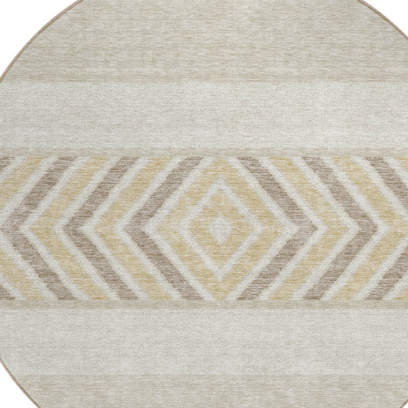 Tapis rond 8 po taupe