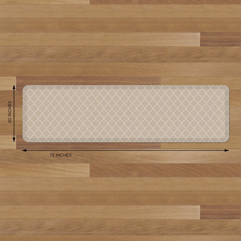 Anti-Fatigue Mat, Khaki, Rectangle 1'8" x 6'