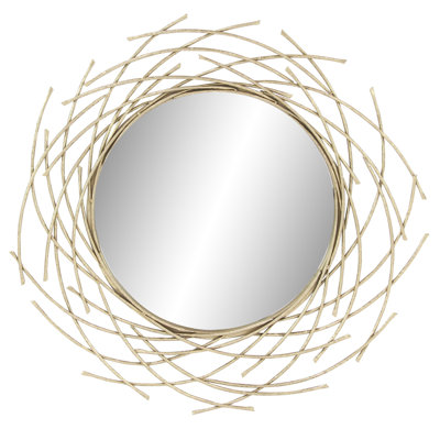 Modern Overlapping Arc Accent Mirror
