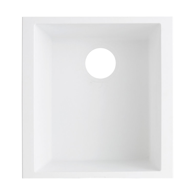 Holcomb 16" L Undermount Kitchen Sink, Cloud White