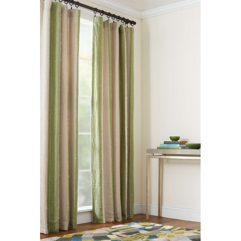 Rideau en lin Moon Hills, Olive, L 50 po x L 108 po