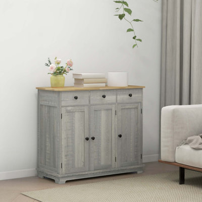 Armoire de ferme avec 3 tiroirs, portes et réglables