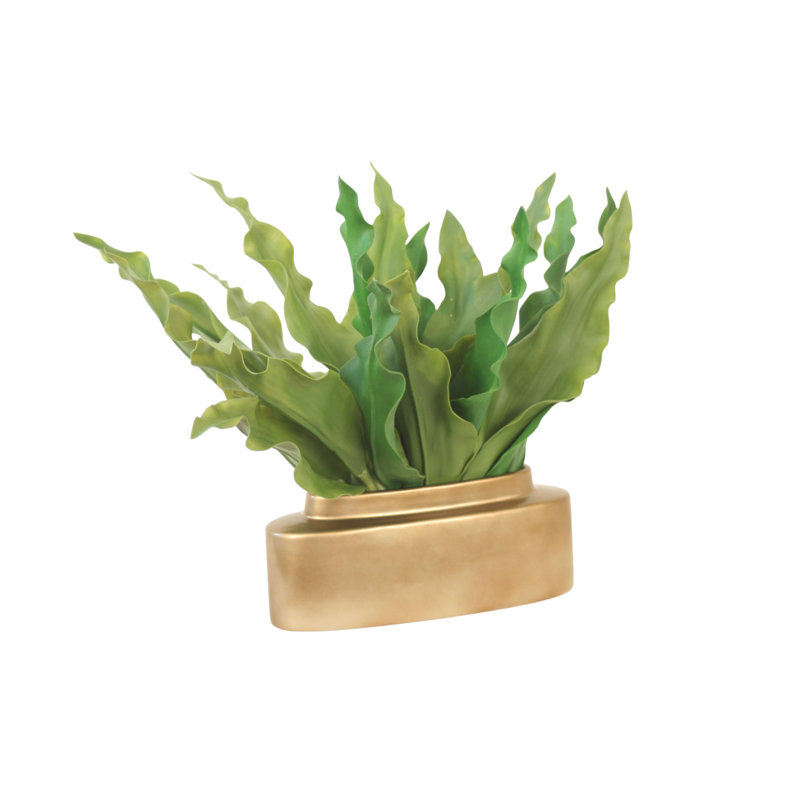 Tulipe en pot ovale doré