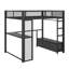 Lit mezzanine double avec bureau, garde-robe et tiroirs-1236054532