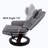 33" Contemporary Chenille Recliner And Ottoman With Swiveling Metal Base