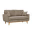 Causeuse en tissu avec accoudoirs et coussins décoratifs Corduroy-826960437
