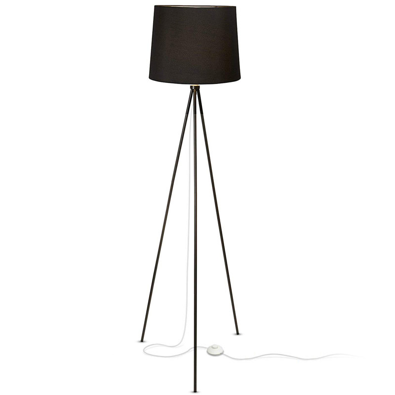 Lampe trépied 58 po Dunneback, Noir