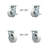 4 Piece Semi Steel Caster Set