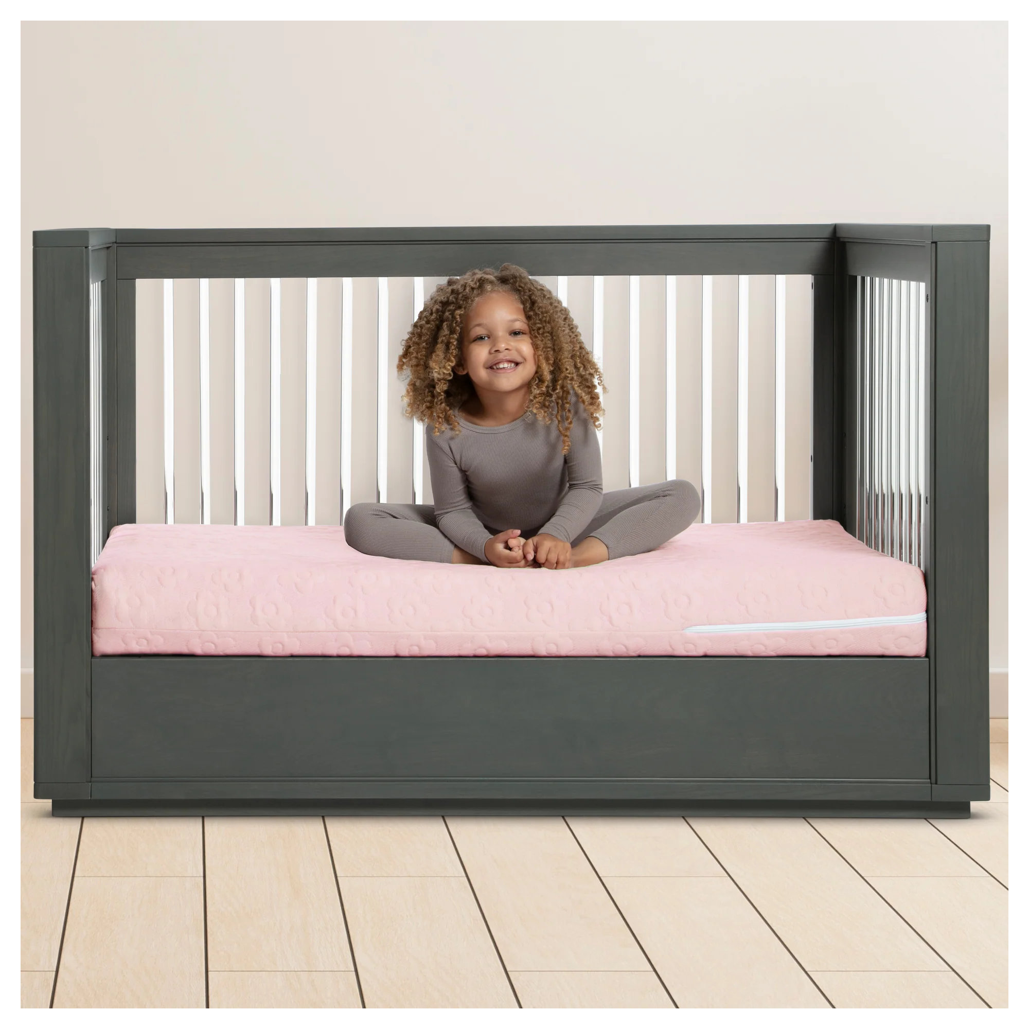 Breathable Essential Crib Mattress, Pink