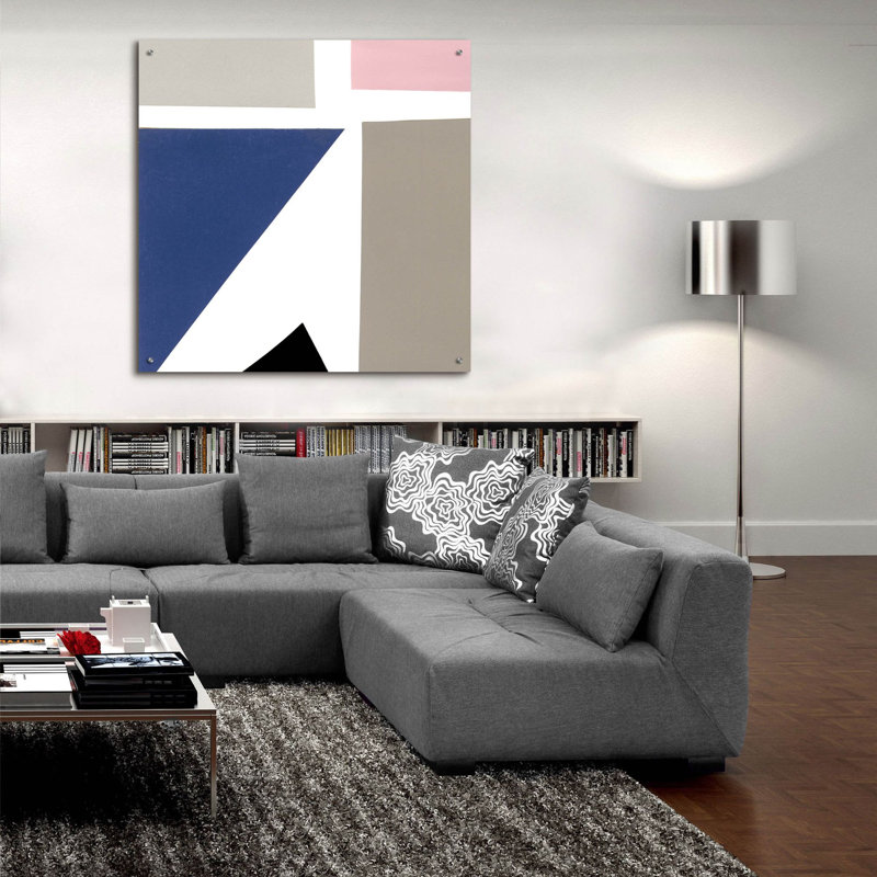  «Color Blocks 1» par Alicia Ludwig, art mural en verre acrylique, 36 po x 36 po