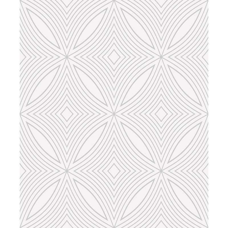 Robbin 10m x 53cm Textured Metallic Finish Non-pasted Wallpaper Roll, Ivory/ Silver