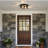 11"d 2-light Motion Sensor Ceiling Light Outdoor, 360° Motion Detection, Adjustable Timer, Outdoor Patio Garage Entryway Light Fixture