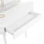White Corner Makeup Vanity Desk With Mirror, LED Lights, And Stool | Gift Idea