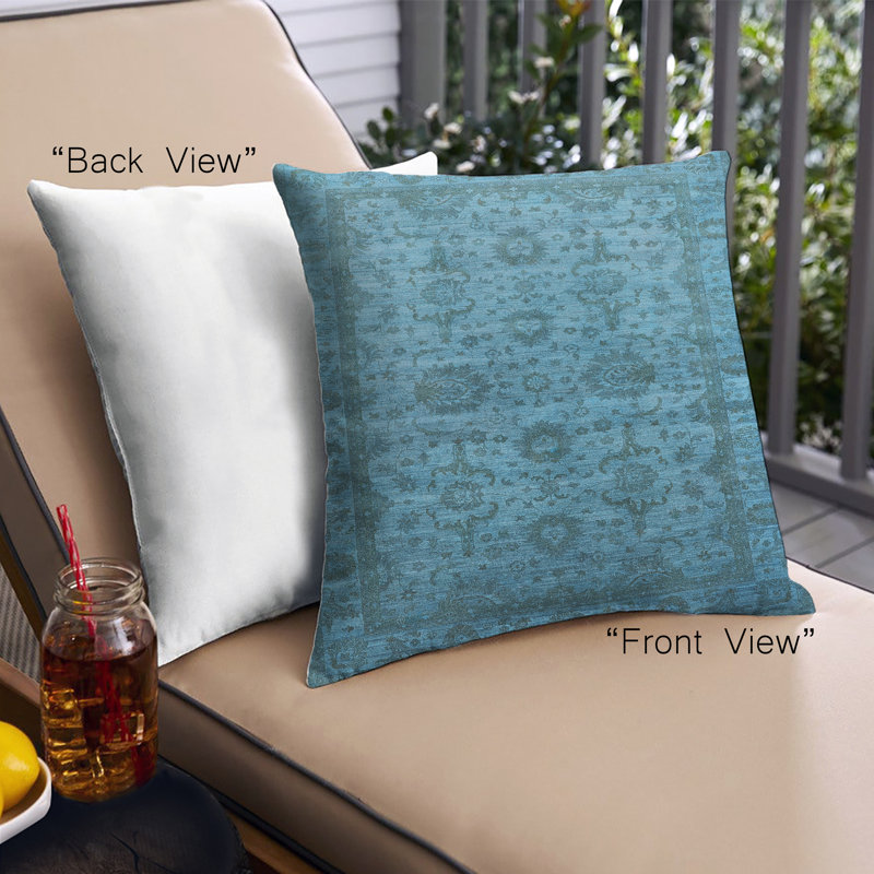 Damask Outdoor Throw Pillow