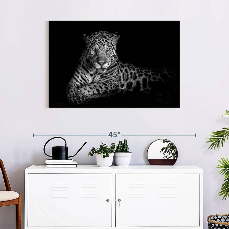 Brampt Blue Eyes Jaguar, 24" H x 36" W
