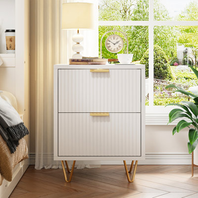 49cm W Manufactured Wood Bedside Table