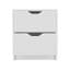 Table de chevet double H 19 po, table de chevet double, blanc-230334651