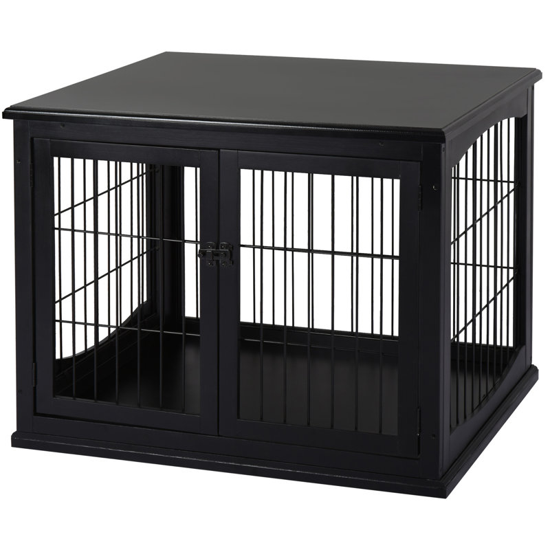 Table de bout pour petit chenil, caisse ferme verrouillable, mobilier noir, étable