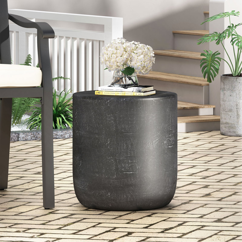 Table d'appoint d'extérieur en béton léger