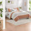 Ensemble de literie 6 pièces, matériau en percale de coton, conception réversible pour chambre de ferme