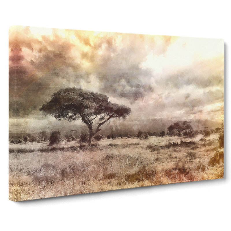 Trees In Africa - Wrapped Canvas Print, 35cm H x 50cm W x 3cm D